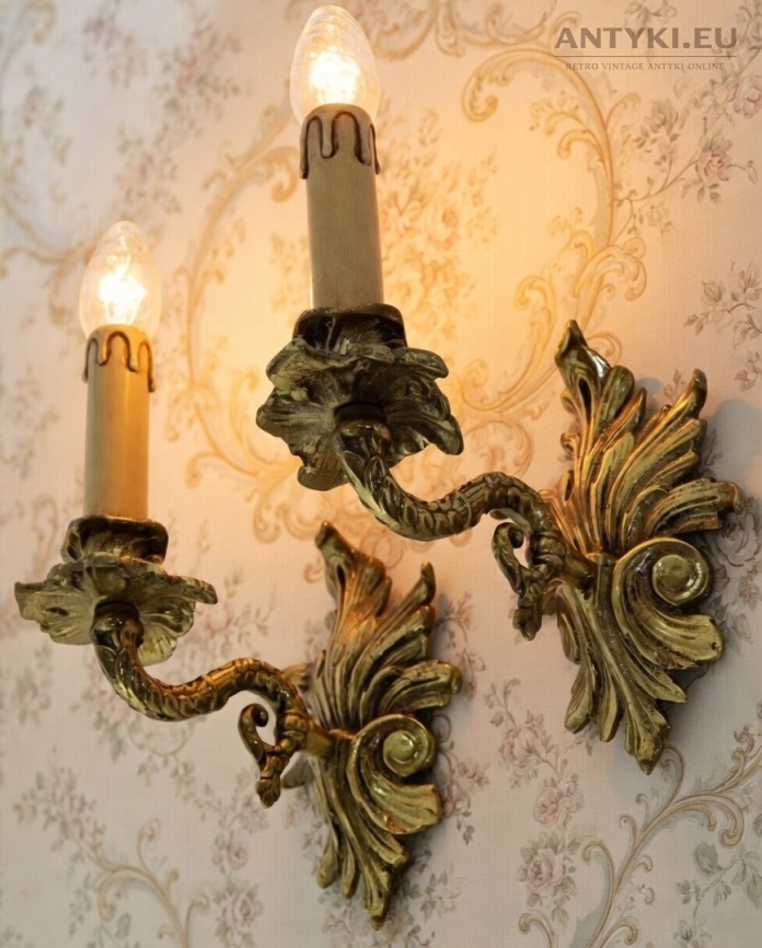 antyczne kinkiety barokowe